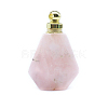 Natural Rose Quartz Perfume Bottle Pendants BOTT-PW0001-070A-1