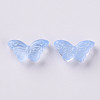 Transparent Spray Painted Glass Beads GLAA-S190-018F-02-2