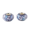 Lampwork & Brass Core European Beads LAMP-P019-01P-28-1