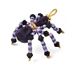 Halloween Theme Dyed Synthetic Turquoise & Glass Seed Beads Pendants PALLOY-MZ00774-06-4