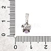 Brass Micro Pave Cubic Zirconia Charms KK-D356-05F-P-3