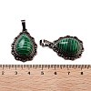 Synthetic Malachite Teardrop Pendants G-K363-01R-23-3