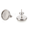 Non-Tarnish 304 Stainless Steel Stud Earring Settings X-STAS-K202-05E-P-1