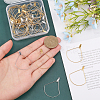 48Pcs 2 Color 304 Stainless Steel Wire Pendants STAS-CA0002-04-3