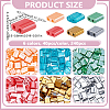 240Pcs 6 Colors 2-Hole Glass Seed Beads SEED-HY0001-41-2