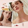 144Pcs 24 Styles Natural Mixed Gemstone Pendants PALLOY-GO00024-7