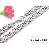 201 Stainless Steel Byzantine Chain Necklaces NJEW-V0306-06-1