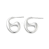 Hollow Teardrop Brass Stud Earrings EJEW-Q811-20P-1