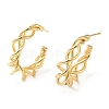 Brass Wire Twist Stud Earrings EJEW-C070-02G-1