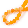 Imitate Austrian Crystal Bicone Frosted Glass Beads Strands EGLA-A039-T4mm-MB23-2