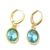 Real 18K Gold Plated Brass Dangle Leverback Earrings EJEW-L268-001G-04-1