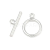 5 Sets 925 Sterling Silver Ring Toggle Clasps STER-BBC0002-18-1