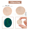 Unfinished Wooden Discs WOOD-WH0030-12-2