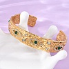 304 Stainless Steel Rhinestone Cuff Bangles for Women BJEW-R026-01G-3