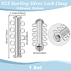 1 Set Sterling Silver Slide Lock Clasps STER-GA0001-42A-S-2