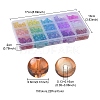 330Pcs 15 Colors Baking Paint Glass Beads Strands DGLA-YW0001-08-4