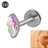 G23 Titanium Cubic Zirconia Horse Eye 17 Gauge Internally Threaded Labrets for Women Men WG9E7C9-25-1