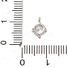 925 Sterling Silver Clear Cubic Zirconia Flat Round Charms STER-U009-07P-02-3
