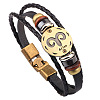 Braided Leather Cord Retro Multi-strand Bracelets BJEW-L616-20A-1