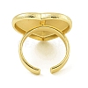 Brass Open Cuff Rings for Women RJEW-U011-03G-01-3