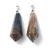 Natural Indian Agate Pointed Pendants G-I314-02P-19-2