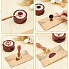 Brass Wax Seal Stamps with Wood Handle AJEW-WH0412-0152-3