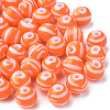 Opaque Striped Acrylic Beads MACR-S373-27A-04-3