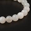 Natural White Moonstone Stretch Bracelets BJEW-JB02663-01-3