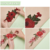 5 Pairs 5 Style 3D Flower Appliques DIY-WR0003-83-4