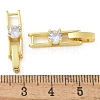 Rack Plating Brass Micro Pave Cubic Zirconia Watch Band Clasps KK-A234-016G-02-3