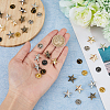 SUPERFINDINGS 24Pcs 4 Colors Alloy Star Brooches JEWB-FH0001-41-3