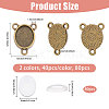 80Pcs Zinc Alloy Connector Cabochon Settings FIND-CA0011-28-2