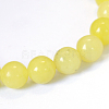 Natural Lemon Jade Round Bead Strands X-G-E334-10mm-07-2