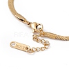 Crystal Rhinestone Beaded Herringbone Chain Bracelet BJEW-G656-03G-4