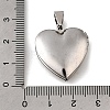 316 Stainless Steel Locket Pendants STAS-C123-02A-P-3
