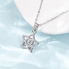 304 Stainless Steel Star Pendant Cable Chain Necklaces for Men Women NJEW-K308-01B-P-3