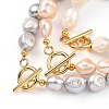 Natural Baroque Pearl Keshi Pearl Beaded Bracelets Sets BJEW-JB05326-3