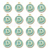 Golden Plated Alloy Enamel Charms X-ENAM-S118-05D-2