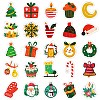 50Pcs Christmas Theme Cartoon Paper Stickers DIY-P085-12-5