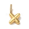 Brass Micro Pave Cubic Zirconia Pendants KK-K345-13X-G-1