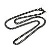 Spray Painted 201 Stainless Steel Curb Chain Necklaces NJEW-R258-01E-1