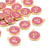 Golden Plated Alloy Enamel Charms X-ENAM-S118-08P-4