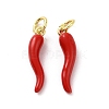 Rack Plating Brass Enamel Charms X-KK-C008-20G-04-1