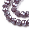 Electroplate Glass Beads Strands EGLA-A034-P4mm-A12-3
