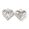 Brass & Glass & Cubic Zirconia Charms KK-G468-54P-04-1