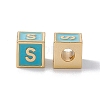 Rack Plating Brass Enamel Beads KK-B060-04G-06S-1