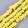 Spray Painted Non-magnetic Synthetic Hematite Beads Strands G-T116-19-24-1