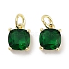 Brass Micro Pave Cubic Zirconia Charms KK-C051-15G-03-1