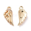 Brass Micro Pave Clear Cubic Zirconia Charms X-KK-G418-12G-2
