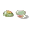 Transparent Flower Resin Cabochons RESI-G034-B06-4